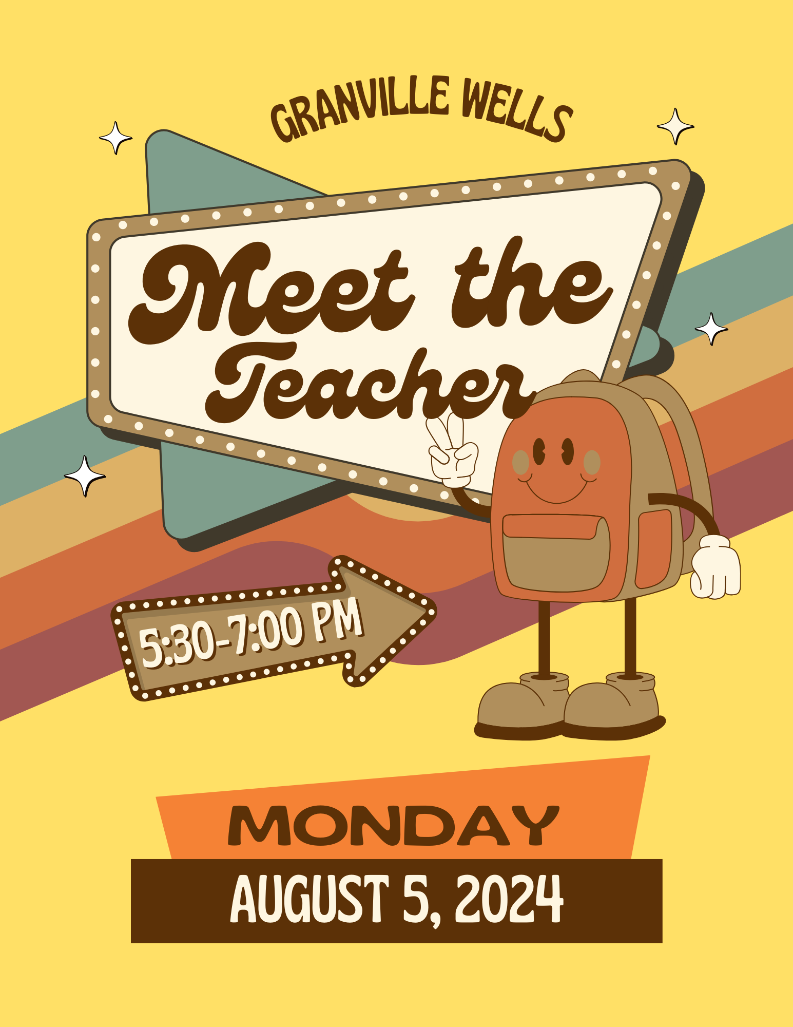Beige and Orange Playful Welcome Back to School Flyer